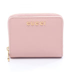 Gucci Bifold Wallet Script Mini Light Pink Leather