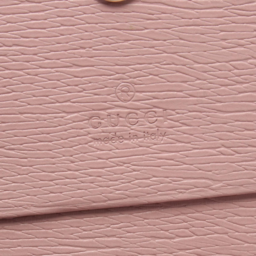 Gucci Bifold Wallet Script Mini Light Pink Leather — view 5