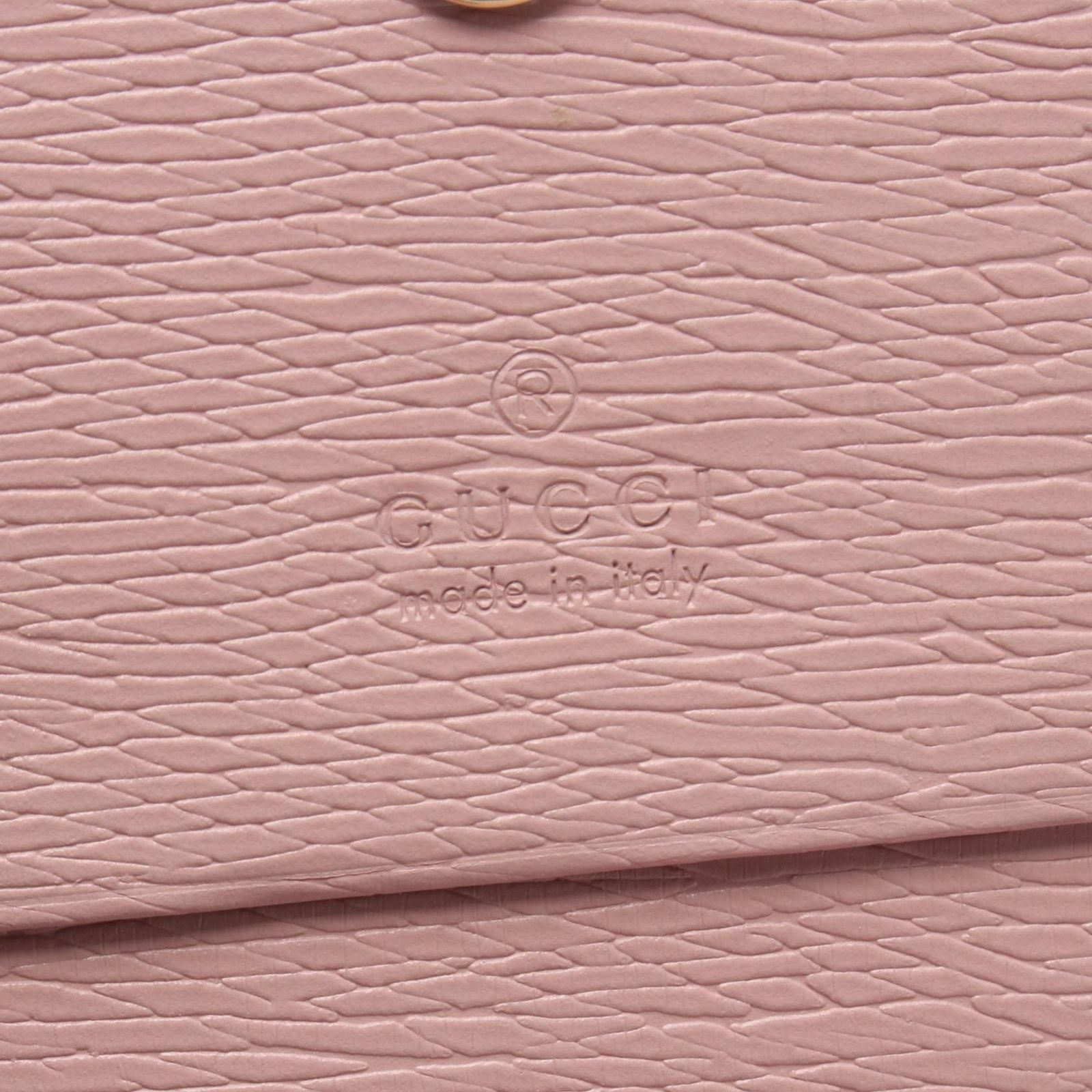 Gucci Bifold Wallet Script Mini Light Pink Leather — view 5