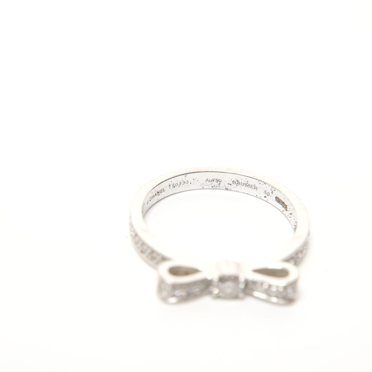 Chanel Ring Ribbon Silver