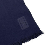 Hermes Shawl Logo Scarf Cashmere Navy — view 7