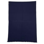 Hermes Shawl Logo Scarf Cashmere Navy — view 5
