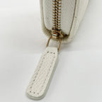 Chanel Wallet CC Logo Quilted Zip Around Coin Case White Caviar Leather — view 6