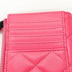 Chanel Wallet Quilted Fragment Coin Case Shocking Pink Black — view 6