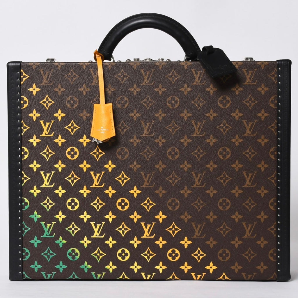 Louis Vuitton Special Order Trunk Case 45 President Monogram Illusion Brown