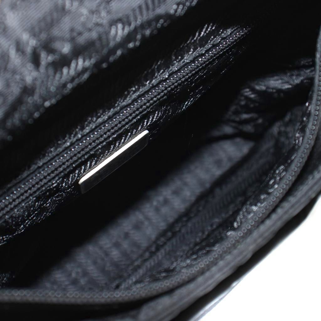 Prada Tote Nylon Triangle Logo Black KU — view 5