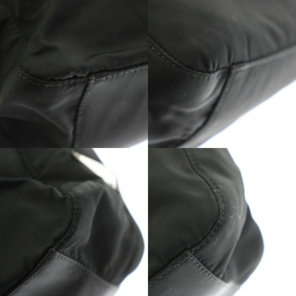 Prada Tote Nylon Triangle Logo Black KU — view 8