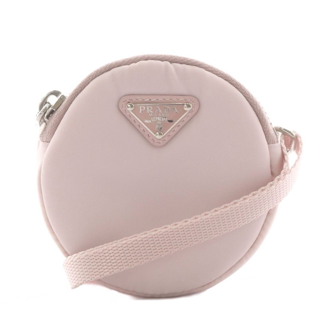 Prada Triangle Logo Shoulder Bag Nylon Pink