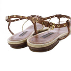 Louis Vuitton Monogram Flower Sandals Flat 36 Brown — view 3