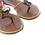 Louis Vuitton Monogram Flower Sandals Flat 36 Brown — view 4