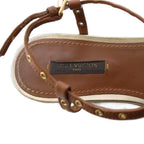 Louis Vuitton Monogram Flower Sandals Flat 36 Brown — view 7