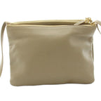 Celine Trio Large Shoulder Bag Pouch Leather Gray Ju KU — view 3