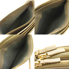 Celine Trio Large Shoulder Bag Pouch Leather Gray Ju KU — view 8