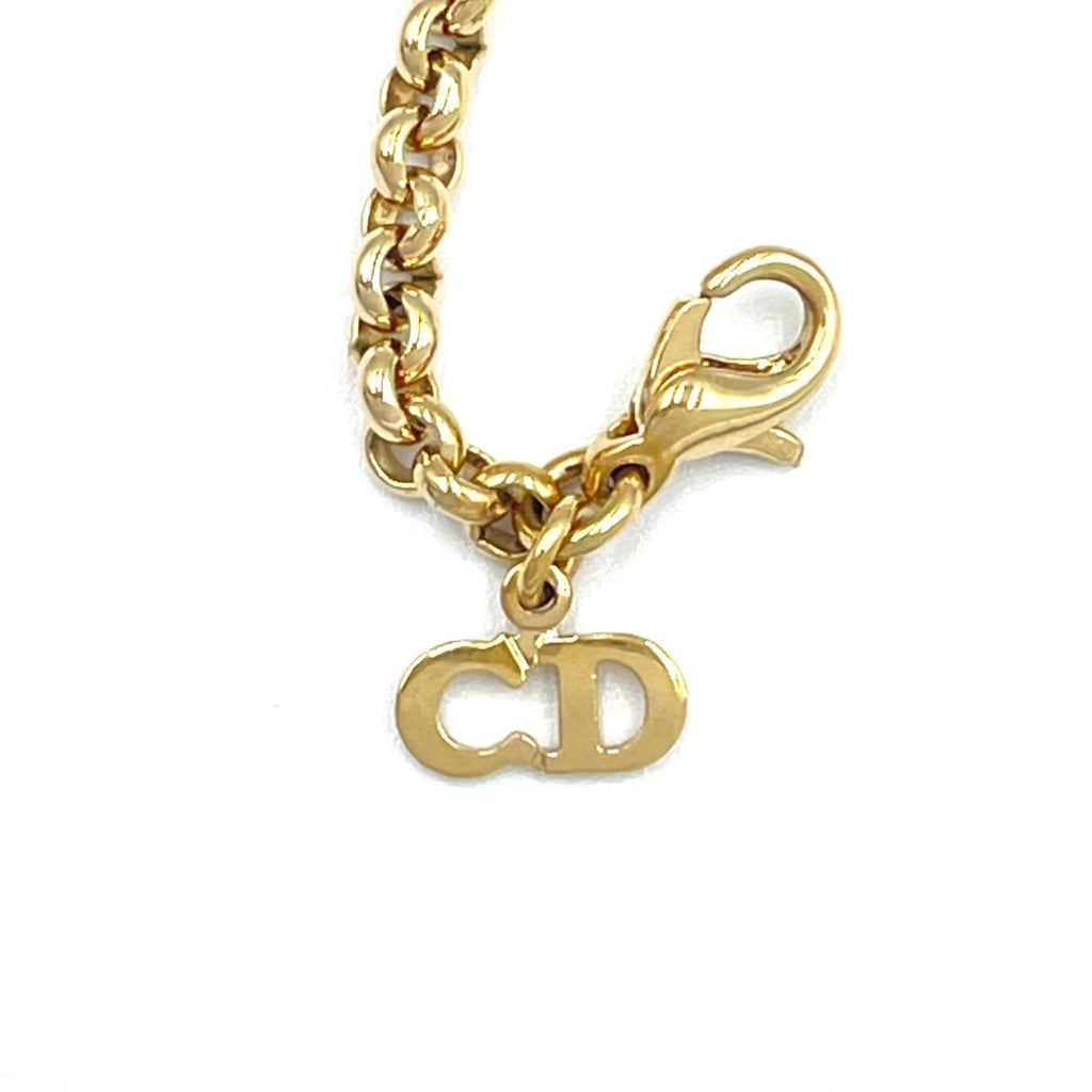 Dior Vintage Logo Gold Plated Necklace — view 5