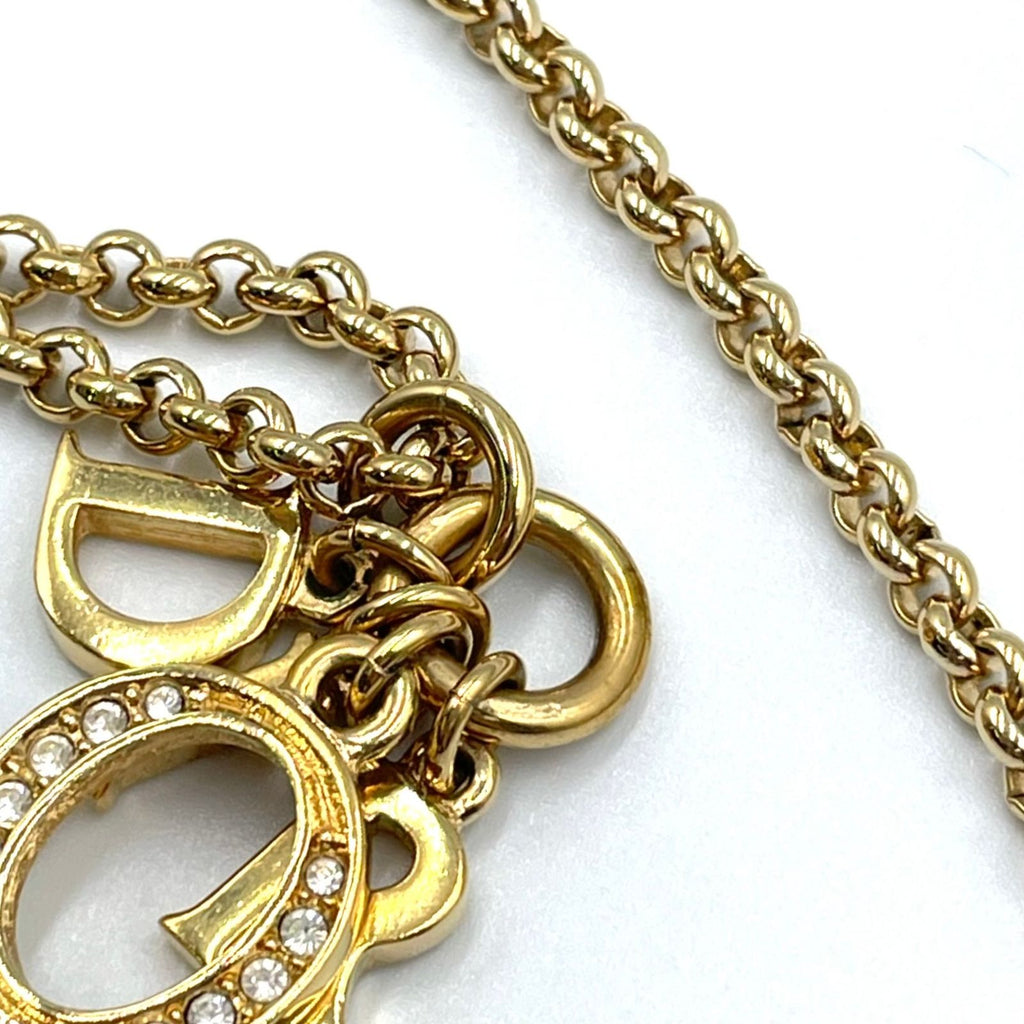 Dior Vintage Logo Gold Plated Necklace — view 8