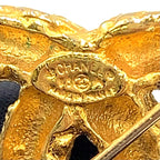 Chanel CC Logo Gold Plated Brooch — view 3
