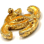 Chanel CC Logo Gold Plated Brooch — view 8