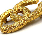 Chanel CC Logo Gold Plated Brooch — view 7