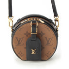 Louis Vuitton Monogram Reverse Mini Boite Chapeau Shoulder Bag Reactive Brown