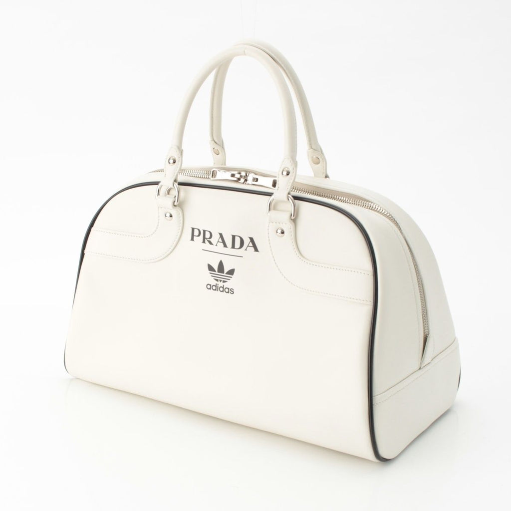 Prada Adidas City Calfskin Leather World Limited 700 Pieces Logo Boston Bag — view 2