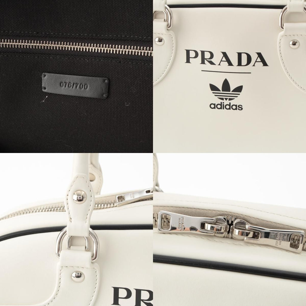 Prada Adidas City Calfskin Leather World Limited 700 Pieces Logo Boston Bag — view 8