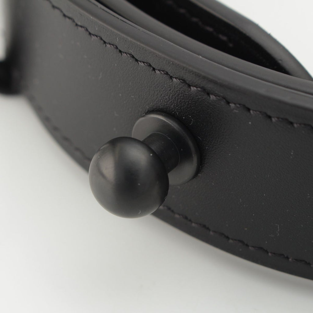 Loewe Leather Embossed Logo Belt Black — view 6