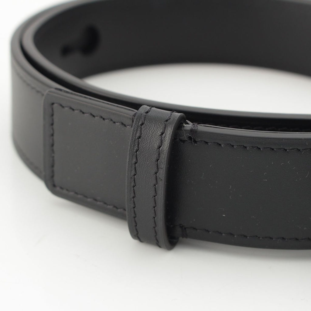 Loewe Leather Embossed Logo Belt Black — view 4