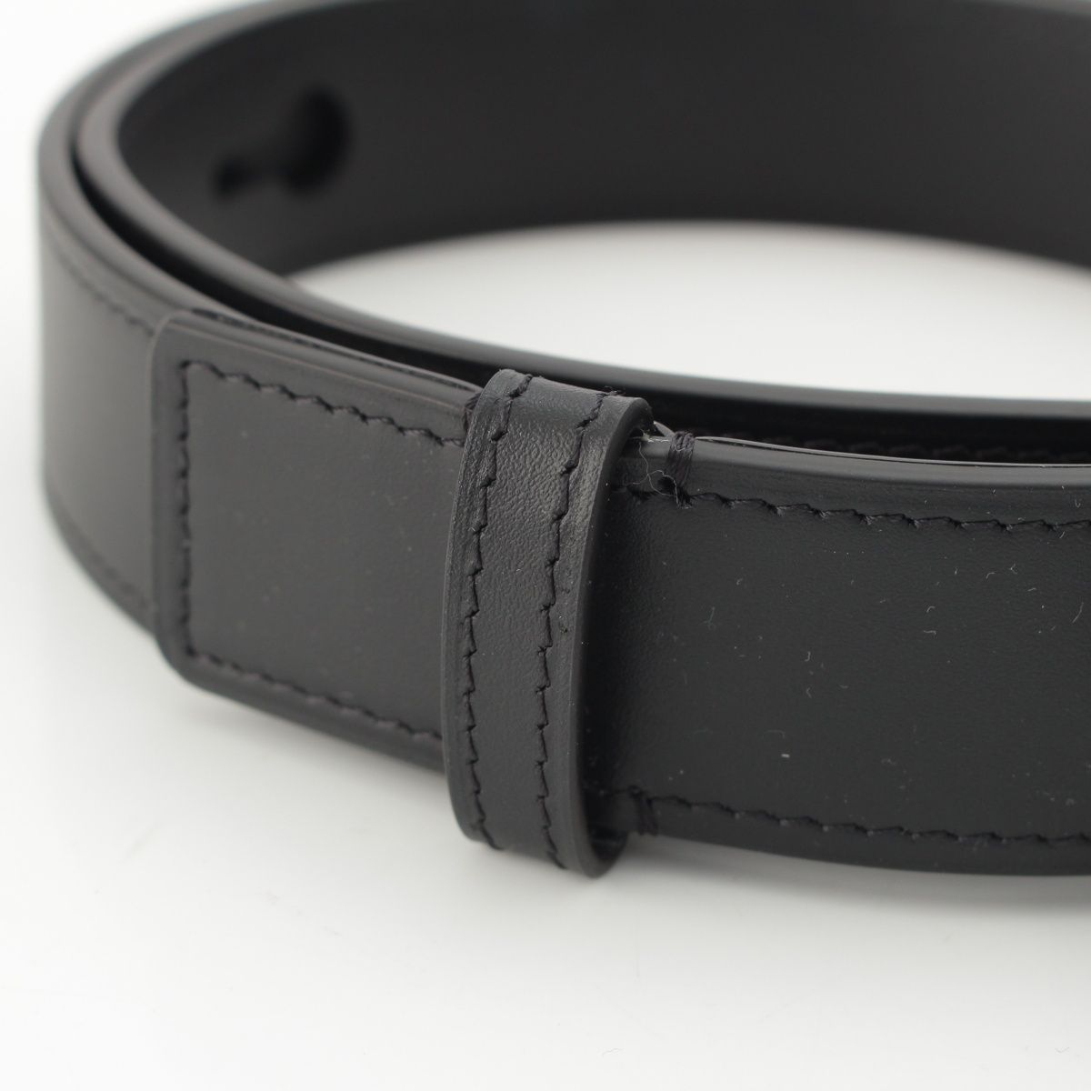 Loewe Leather Embossed Logo Belt Black — view 4