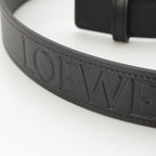 Loewe Leather Embossed Logo Belt Black — view 3