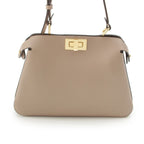 Fendi Peekaboo Soft Small Dove Gray Leather 2-Way Shoulder Handbag Ju — view 5
