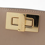 Fendi Peekaboo Soft Small Dove Gray Leather 2-Way Shoulder Handbag Ju — view 8