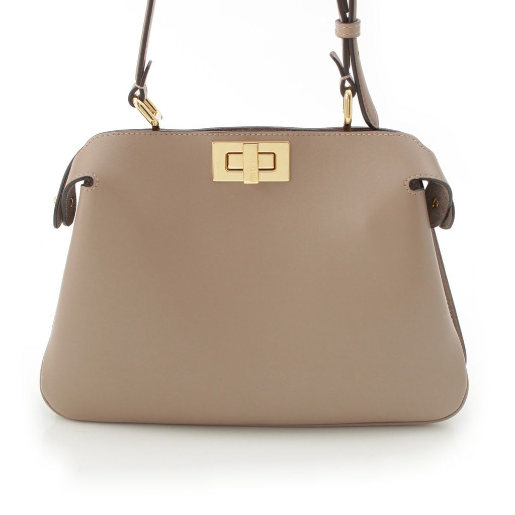 Fendi Peekaboo Soft Small Dove Gray Leather 2-Way Shoulder Handbag Ju — view 2