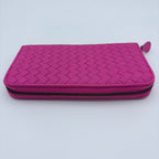 Bottega Veneta Intrecciato Zip Around Wallet Leather Pink — view 5