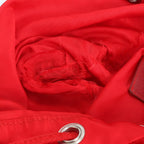 Prada Tessuto Nylon Triangle Logo Red Leather Backpack Sac — view 9