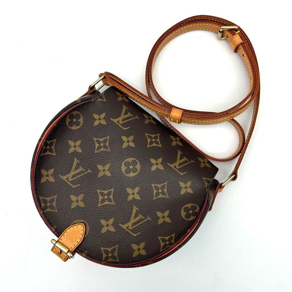 Louis Vuitton Tambourine Shoulder Bag Canvas Leather Monogram Brown — view 8