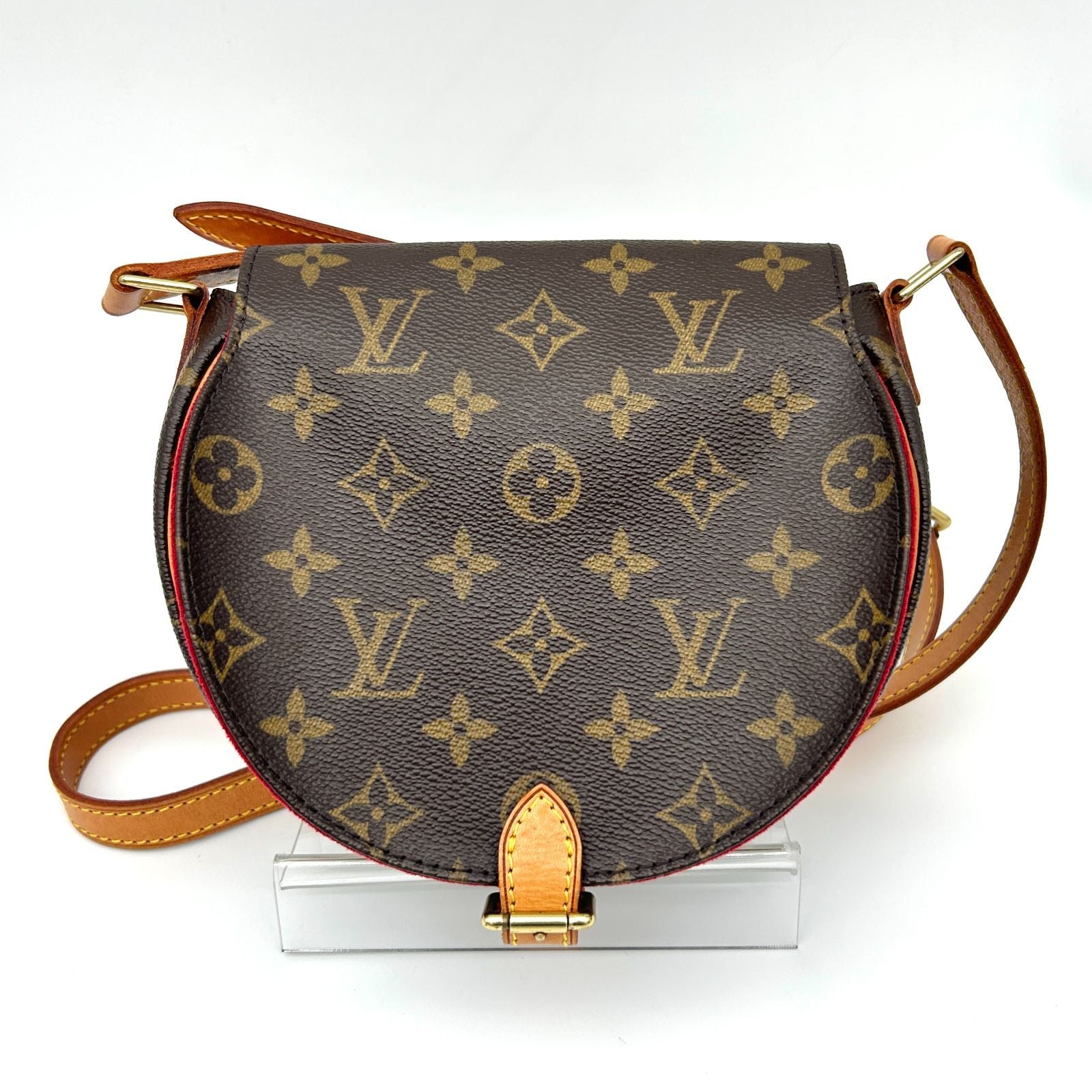 Louis Vuitton Tambourine Shoulder Bag Canvas Leather Monogram Brown