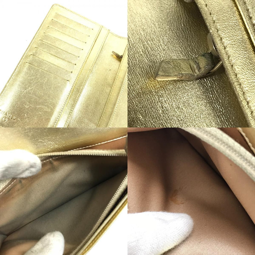 Chanel Wallet Icon Leather Gold — view 8