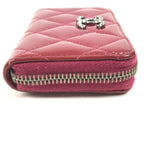Chanel Coin Case CC Logo Quilted Enamel Pink Purple — view 4