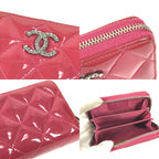 Chanel Coin Case CC Logo Quilted Enamel Pink Purple — view 8