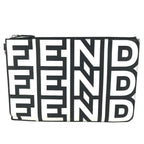 Fendi Clutch Logo Leather Black — view 2