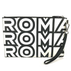 Fendi Clutch Logo Leather Black