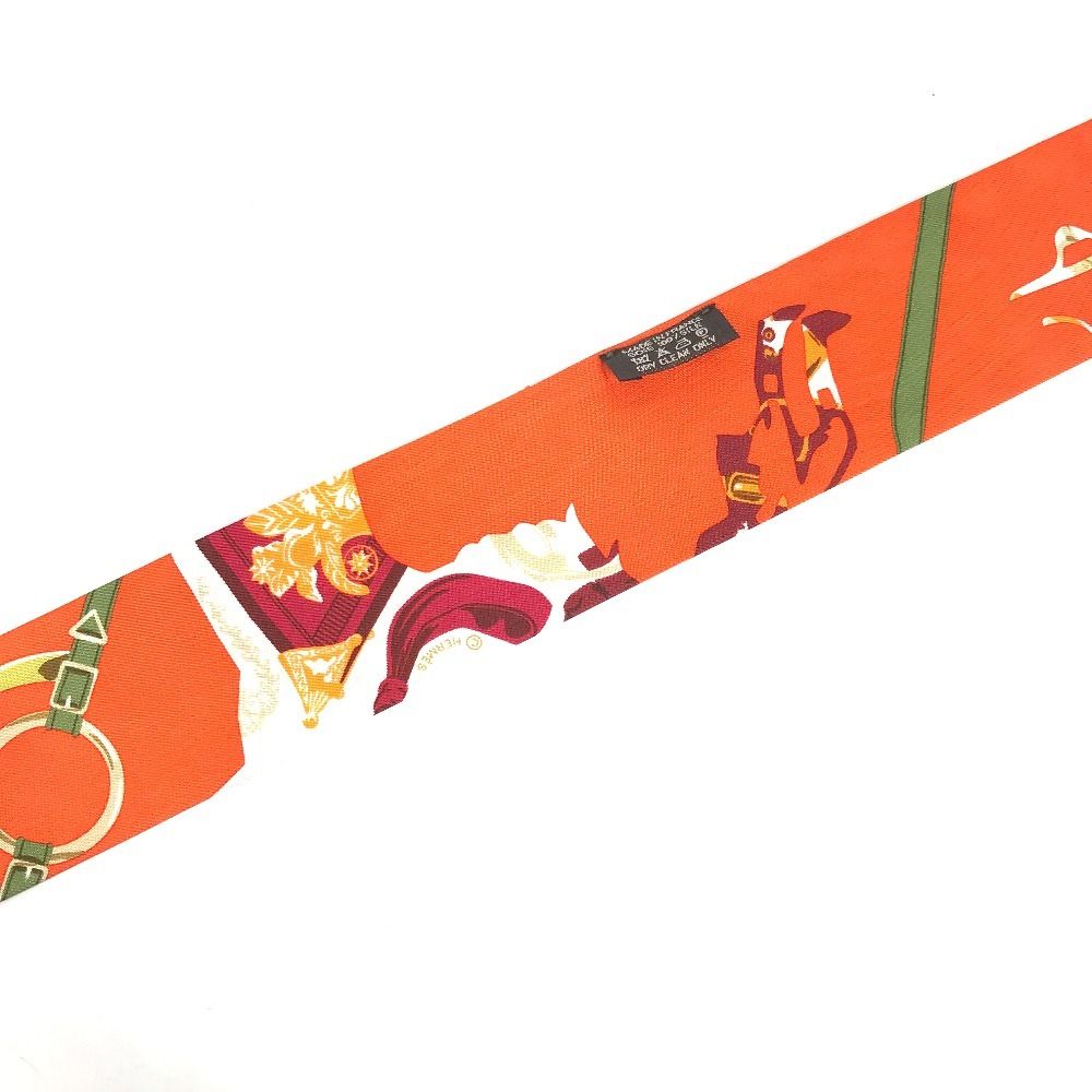 Hermes Scarf Twilly Silk Orange — view 6