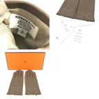 Hermes Gloves Leather Etoupe Gray — view 9