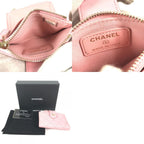 Chanel Coin Case Quilted Double Zip Card Caviar Leather Pink — view 9