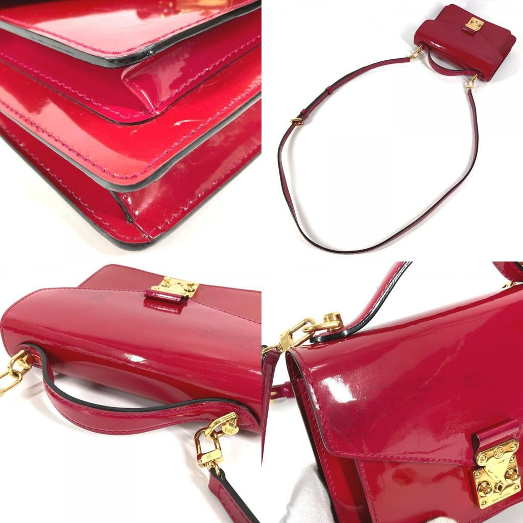 Louis Vuitton Handbag Monceau BB Patent Leather Rose Indien Purple — view 7