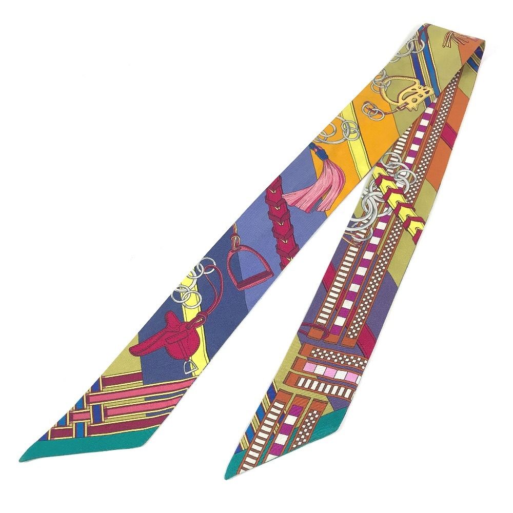 Hermes Scarf Twilly Tiri Silk Multicolor