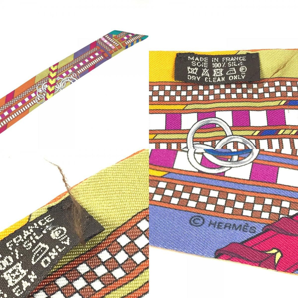 Hermes Scarf Twilly Tiri Silk Multicolor — view 7