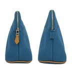 Hermes Bo Tall Pouch 25 Blue Orange Silver Cotton — view 3