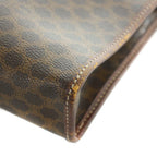 Celine Clutch Second Party Macadam Leather Logo Brown — view 6