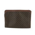 Celine Clutch Second Party Macadam Leather Logo Brown